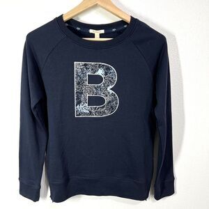 Barbour Backshore Overlayer Sweater Womens US 6 Navy Side Zip Crewneck Coastal‎